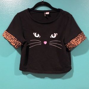 Refashioned Kitty Crop Top